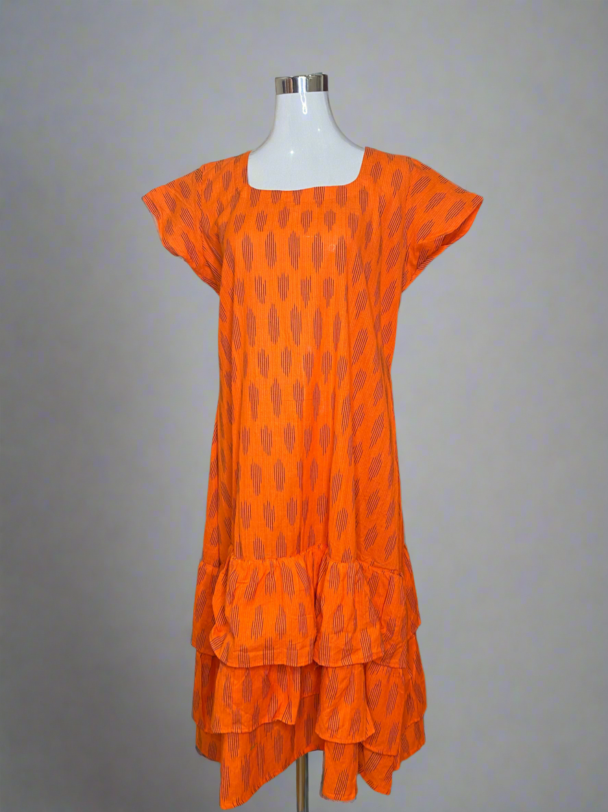 IKKAT COTTON FROCK - XXL