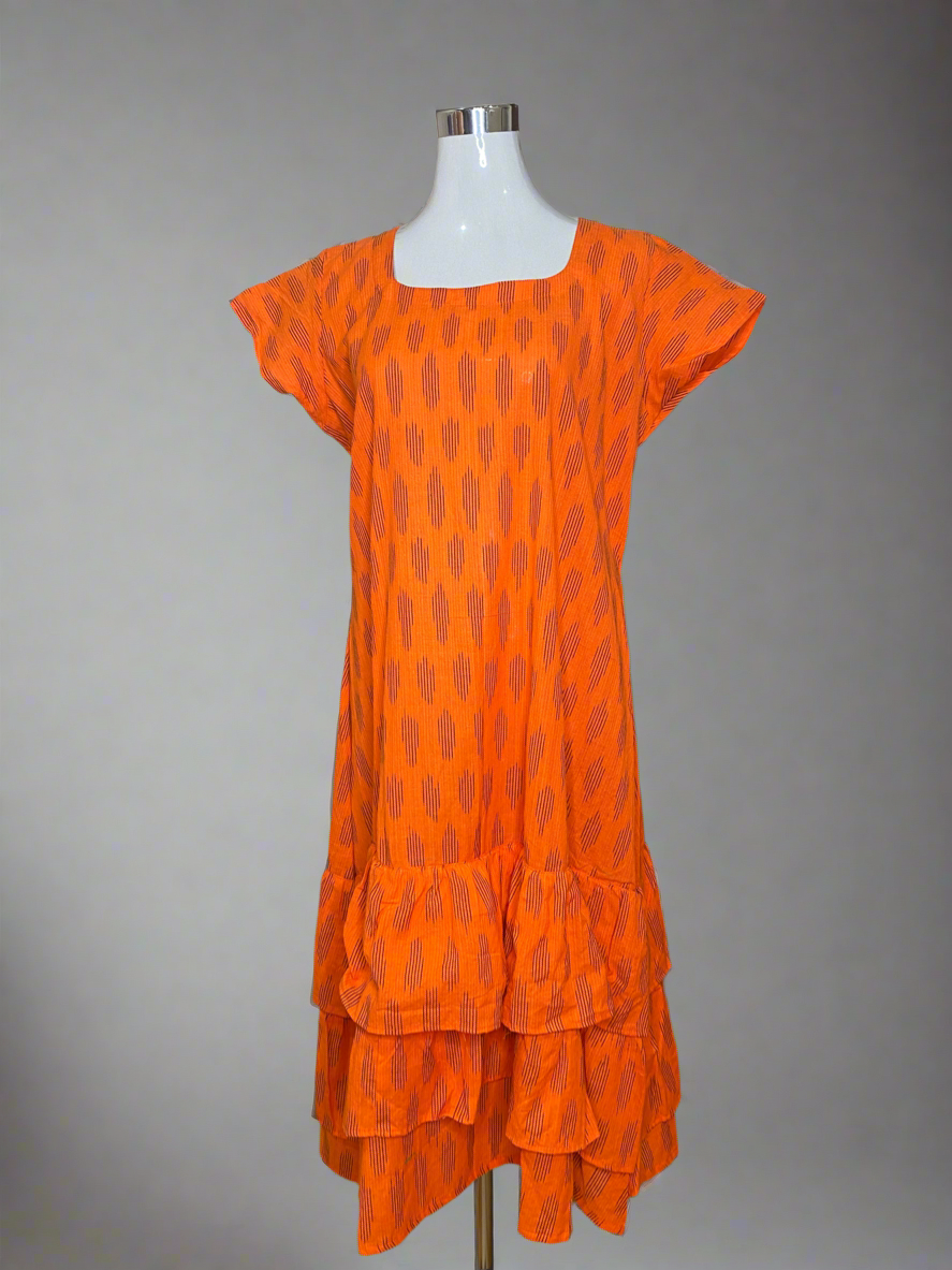 IKKAT COTTON FROCK - XXL