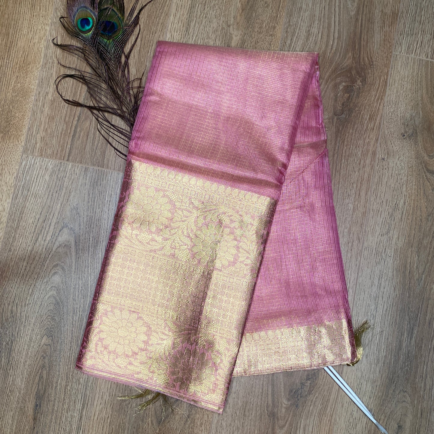 BANARASI SOFT NET TISSUE SAREE - Pink