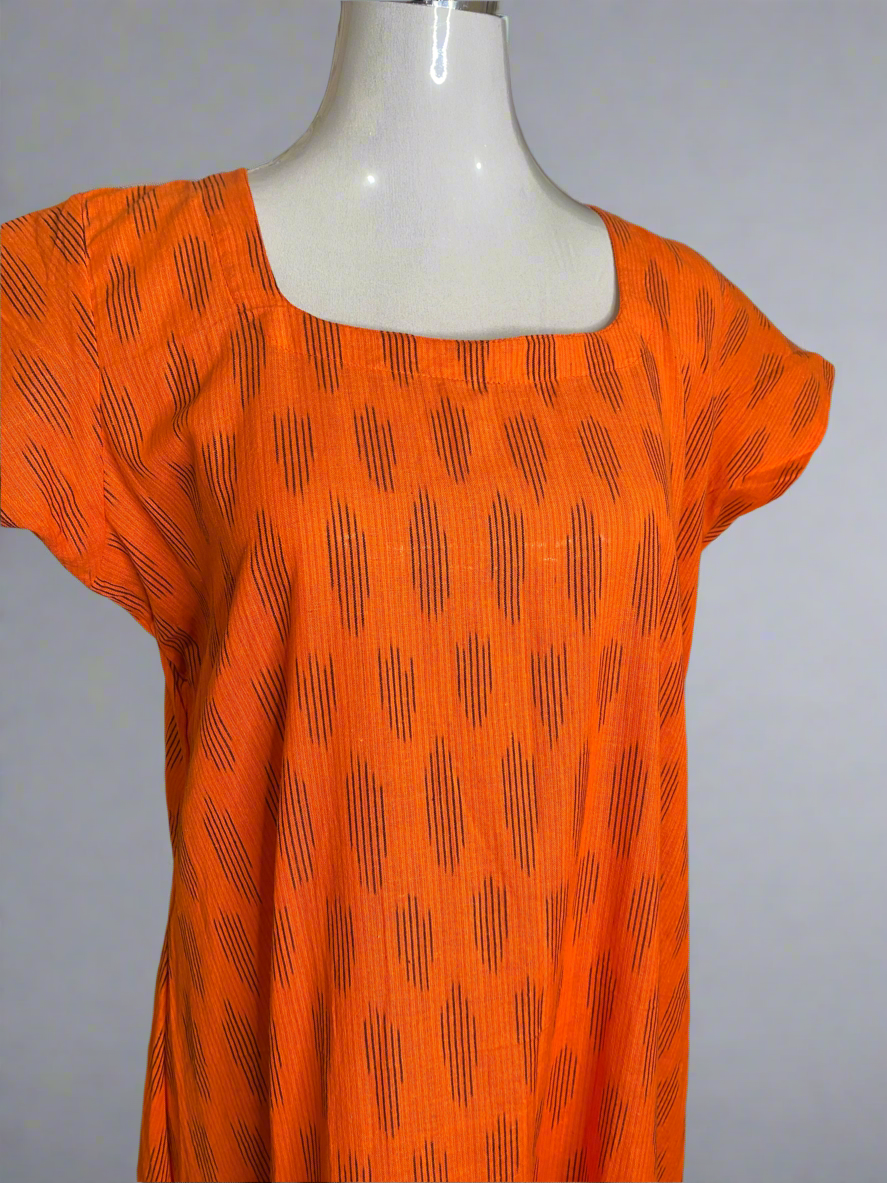 IKKAT COTTON FROCK - XXL