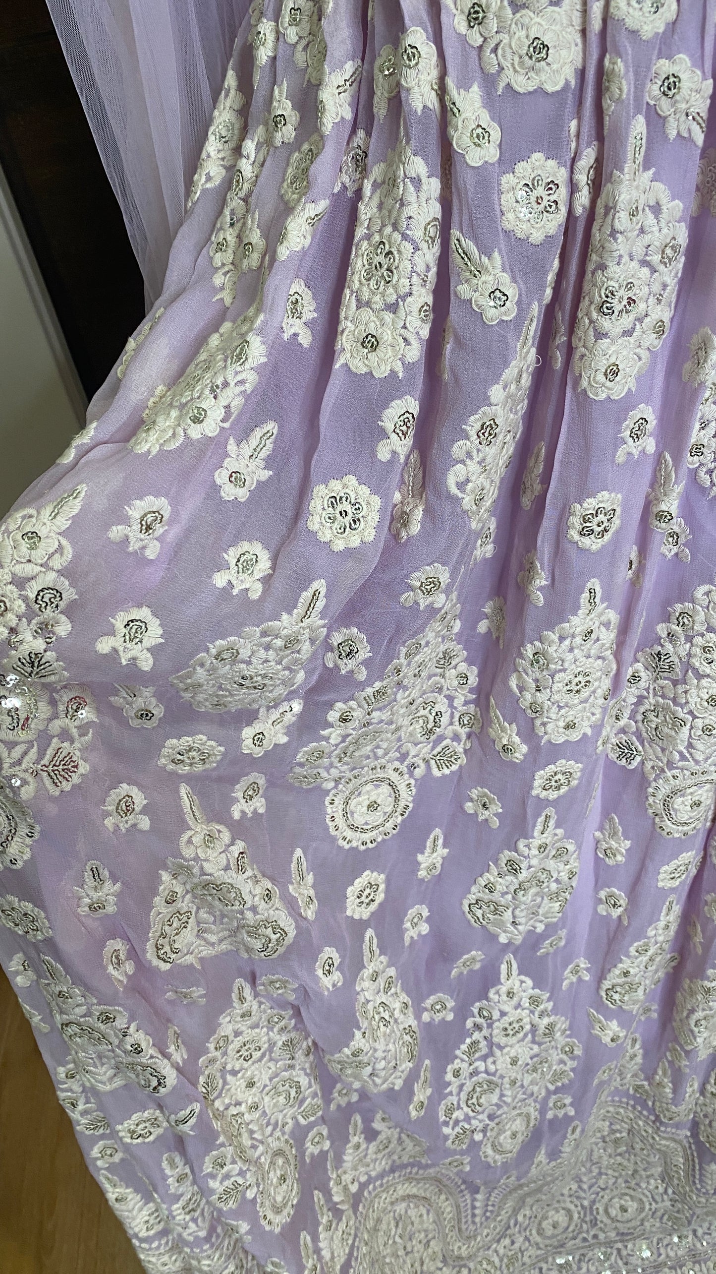 PURPLE THREAD WORK LEHENGA