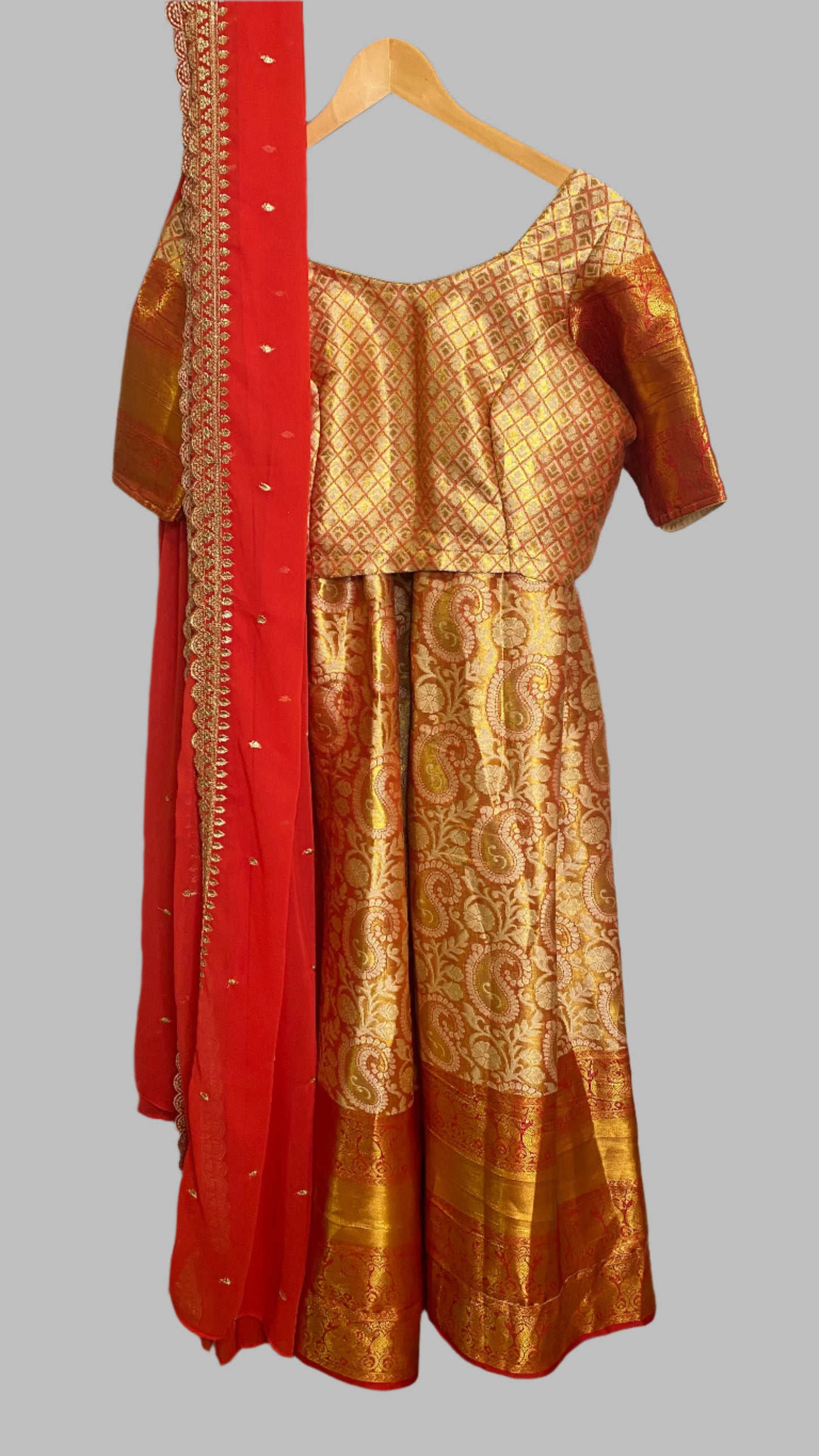 Semi Silk Traditional Half Saree