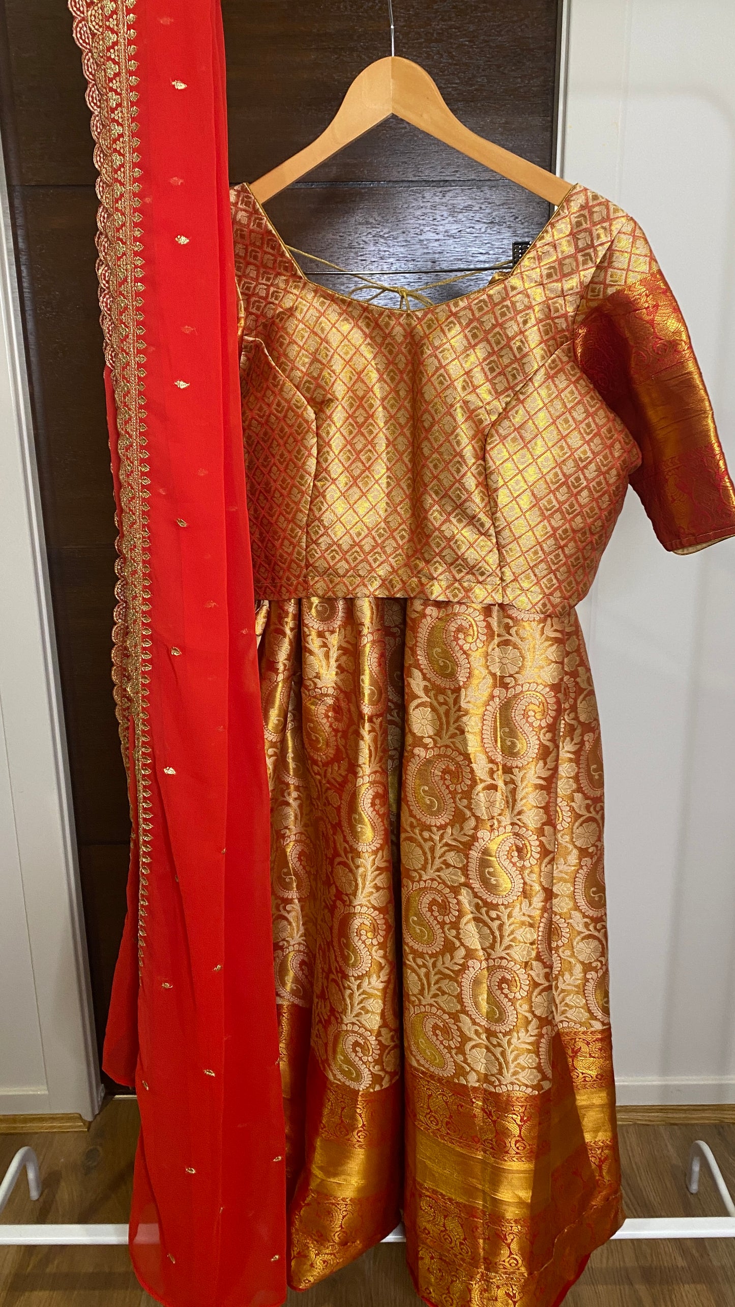 Semi Silk Traditional Half Saree