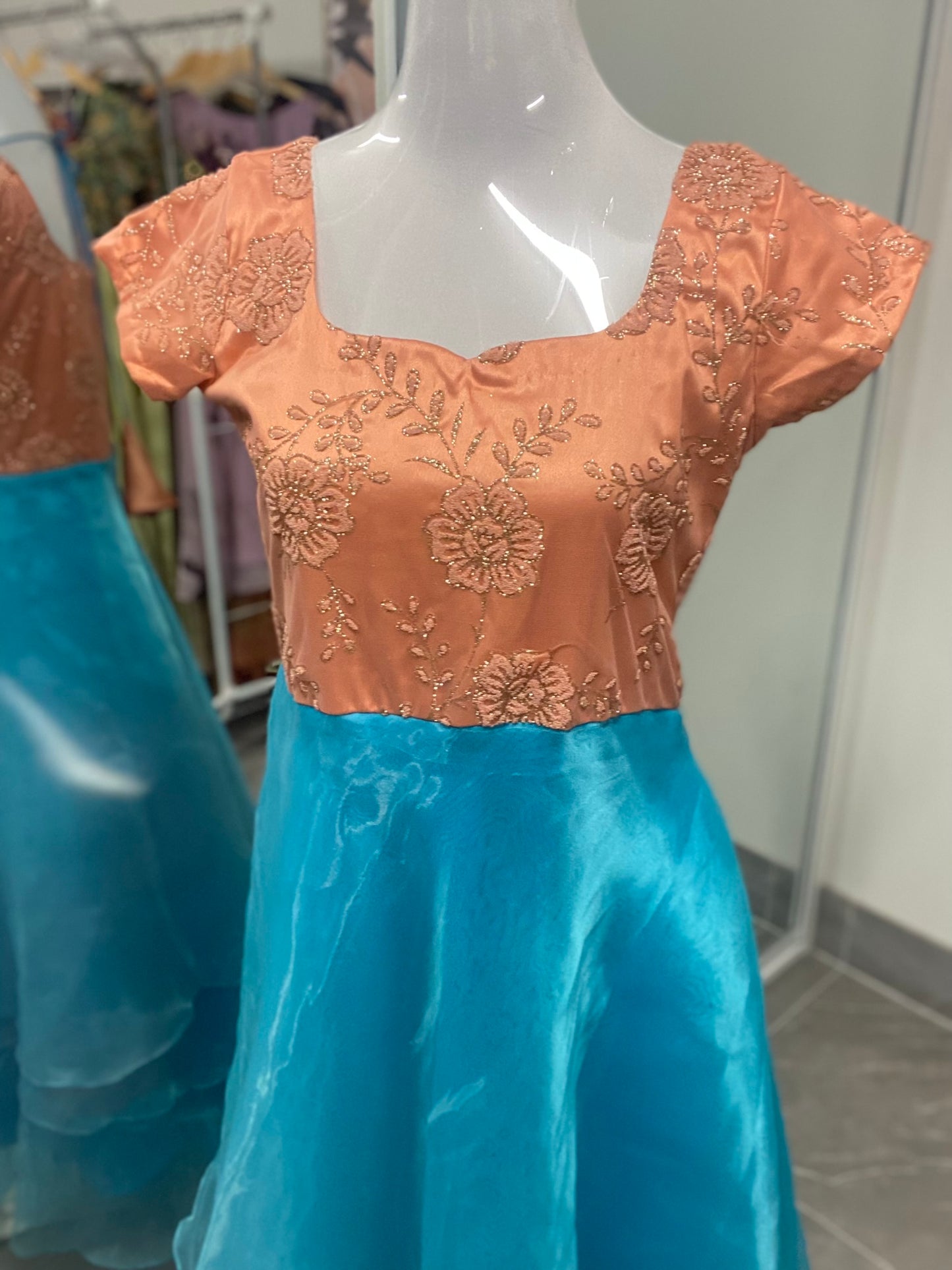 LAYERS LONG DRESS SKY BLUE