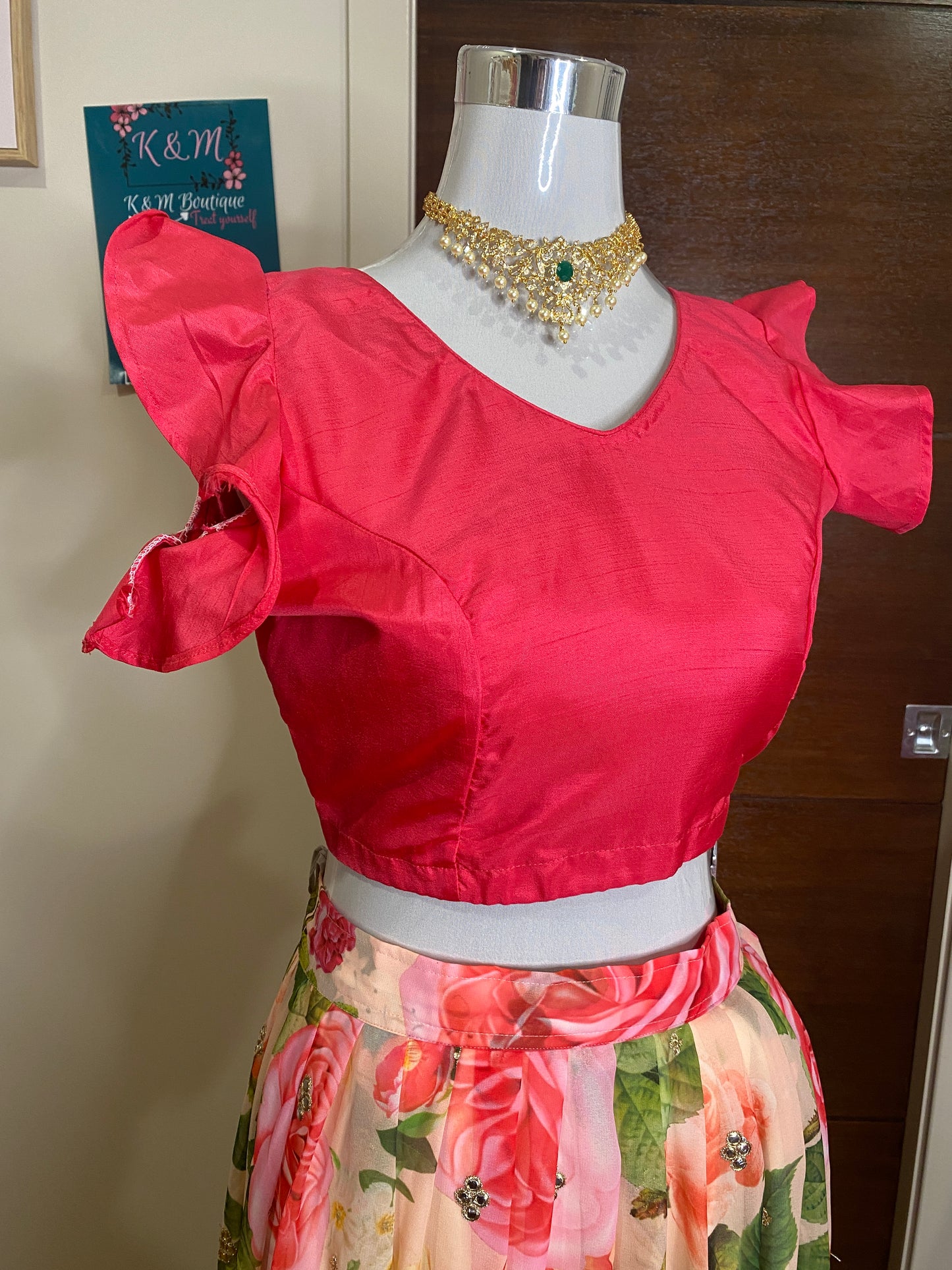 FLORAL CROP TOP LEHENGA