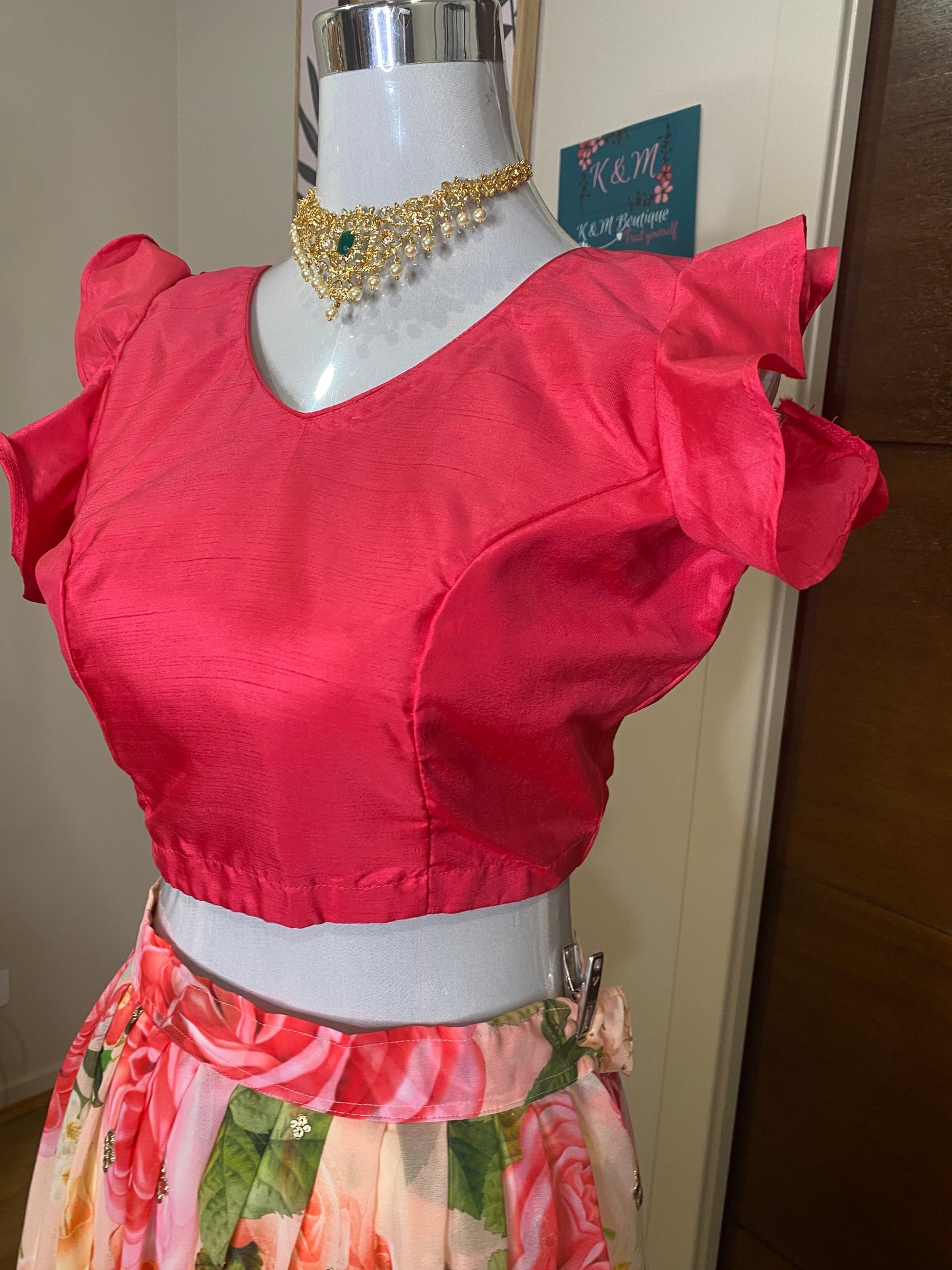 FLORAL CROP TOP LEHENGA