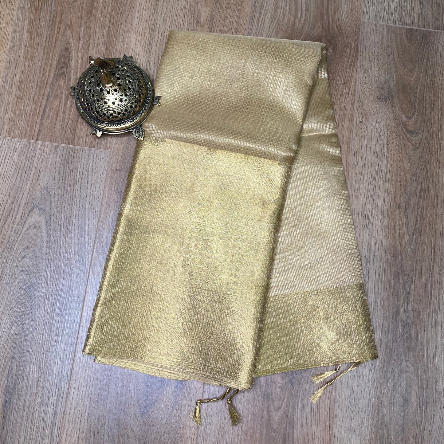 BANARASI SOFT NET TISSUE SAREE - Gold