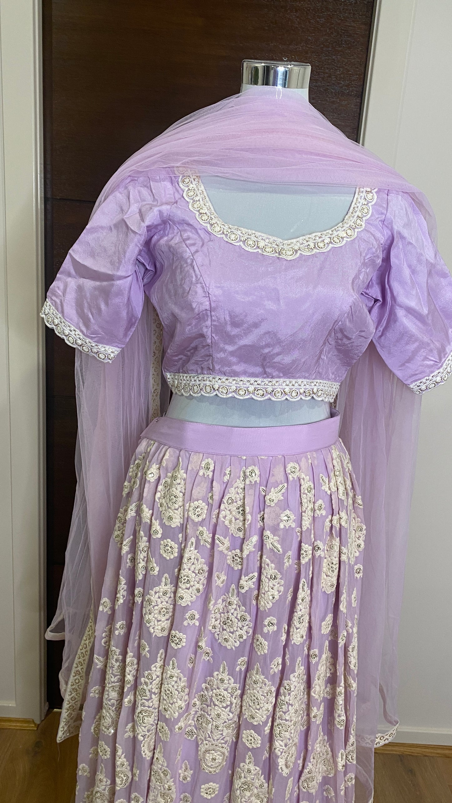 PURPLE THREAD WORK LEHENGA