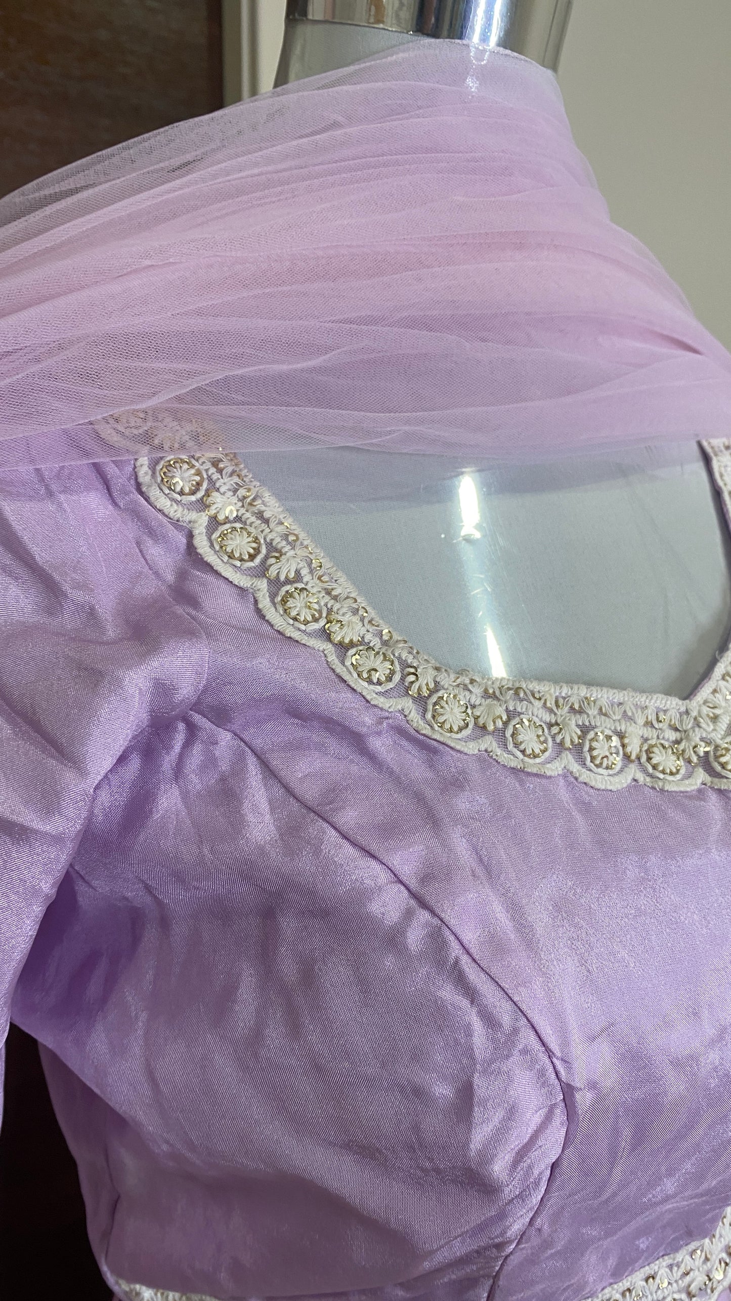 PURPLE THREAD WORK LEHENGA