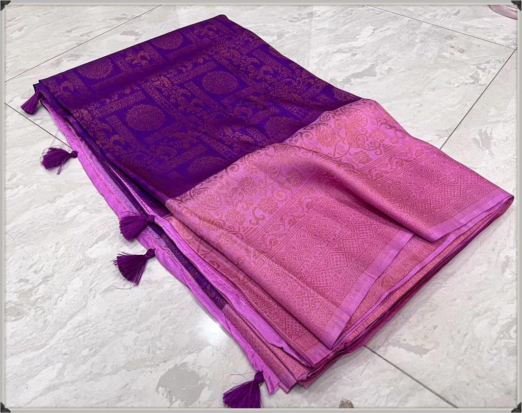 Kuber Soft Silk Purple