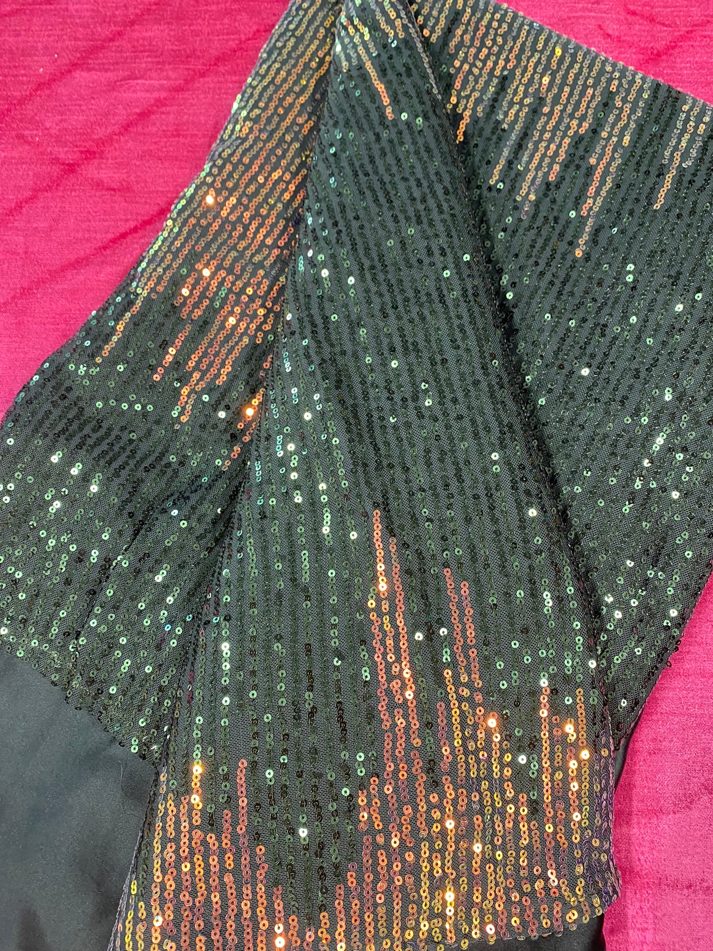 Sequence Saree Green